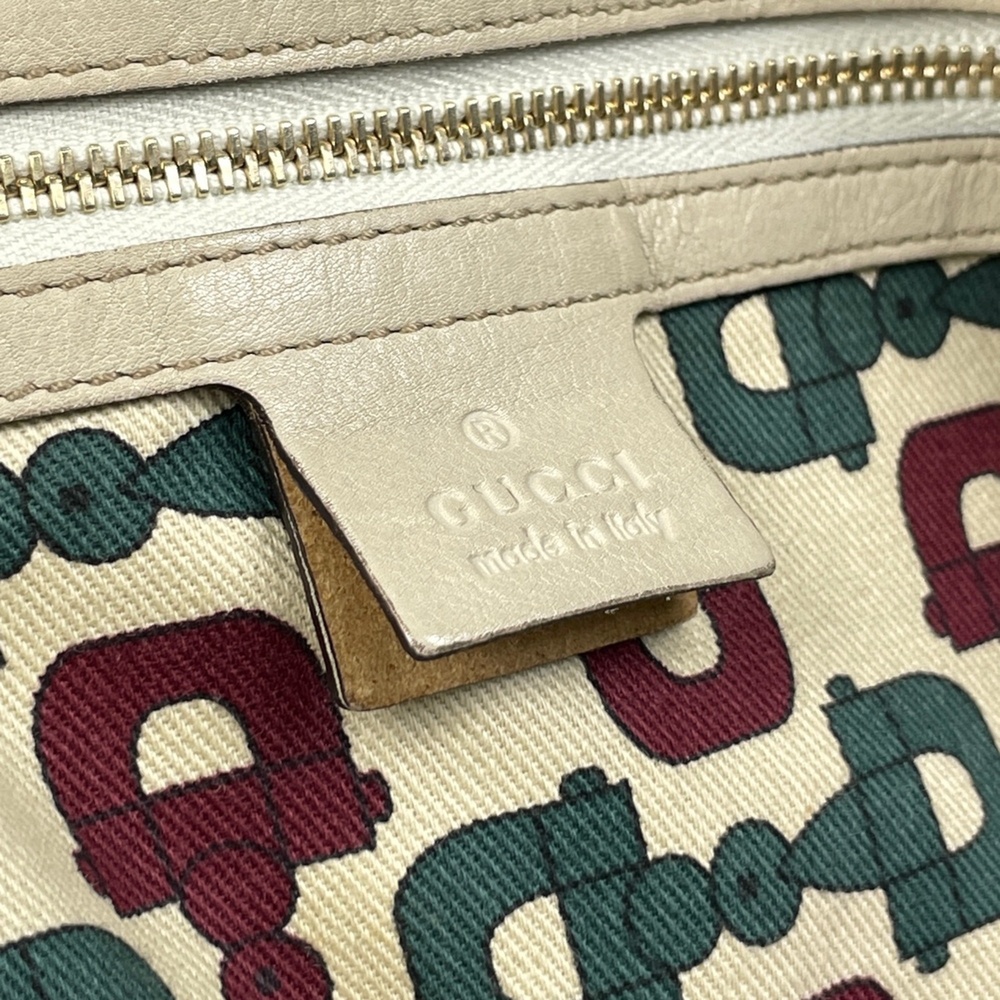 Gucci GUCCI Guccissima Tote Bag Horsebit Shoulder Shima Leather Beige 137621 ... - Picture 8 of 9